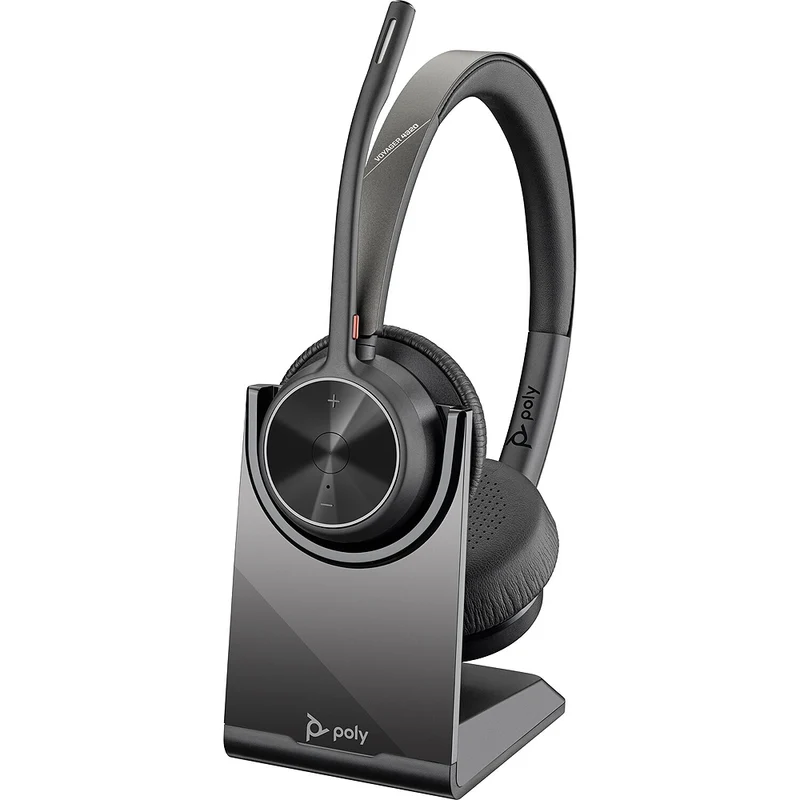 HP Poly Voyager 4320 Headset + BT700 Dongle Charging Stand