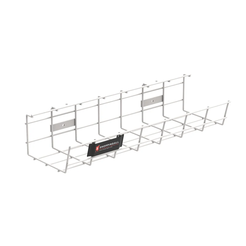 ShoppingAll Under Desk Cable Management Mesh Tray - White