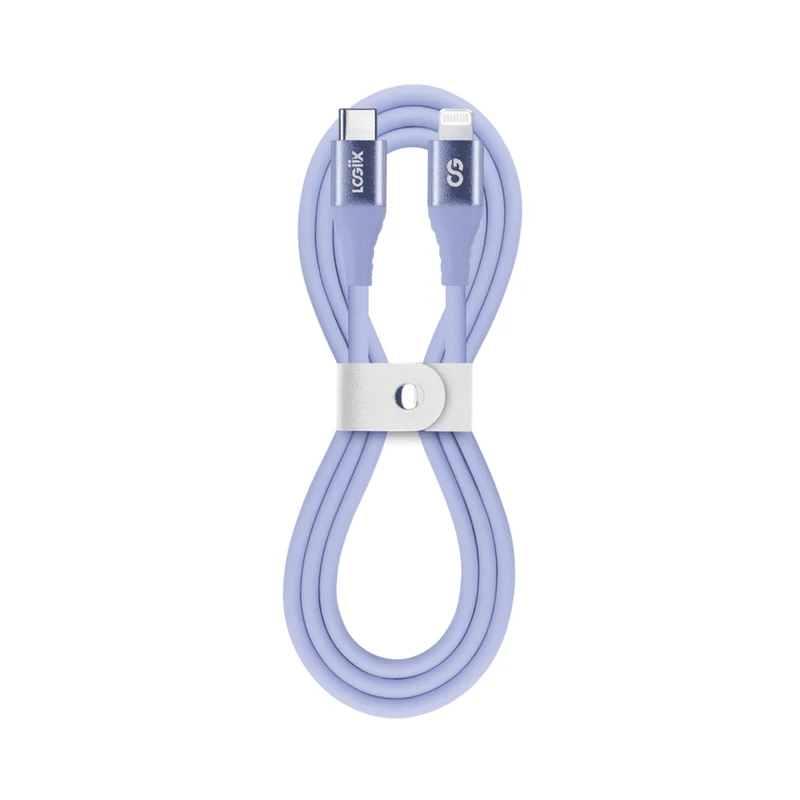 LOGiiX Vibrance Silicone Cable USB-C to Lightning - Lavender