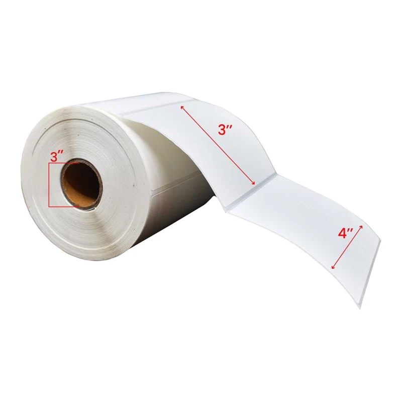 Premium Tape - 4 x 3 po (102 mm x 76 mm) Étiquettes Transfert Thermique - Noyau de 3 po (76 mm) - Paquet de 4