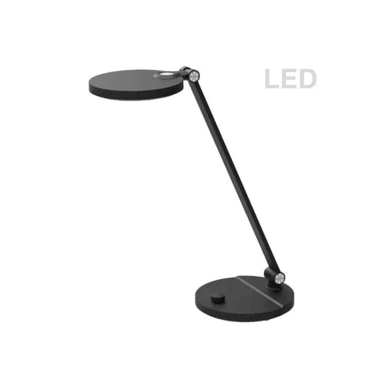 Dainolite Prescott Modern Table Lamp - Matte Black Finish - 8 W