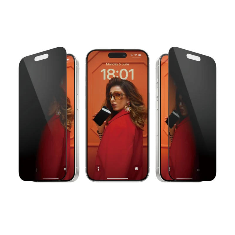 PanzerGlass - Protecteur d'écran de confidentialité pour iPhone 15 Pro - Noir