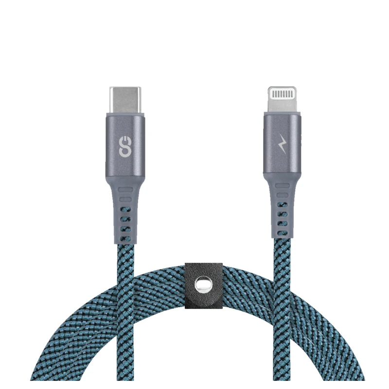 LOGiiX Piston Connect Braid USB-C to Lightning - 1.5M - Turquoise
