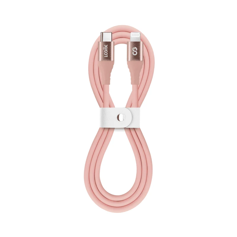 LOGiiX - Vibrance Câble Silicone USB-C vers Lightning - Rose