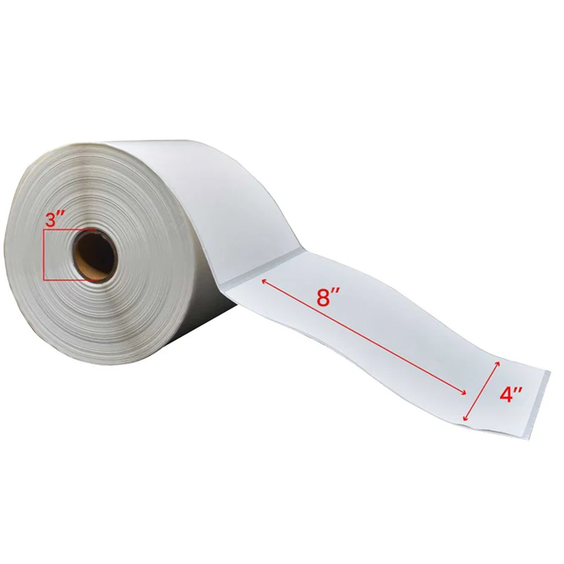 Premium Tape - 4 x 8 po (102 mm x 203 mm) Étiquettes Transfert Thermique - Noyau de 3 po (76 mm) - Paquet de 4