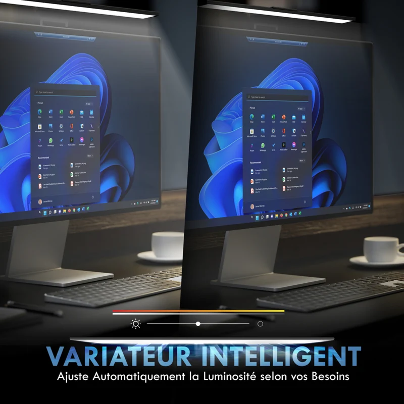 IMPOTEK - Barre lumineuse pour écran LED, lampe d'écran intelligente avec antireflet, contrôle tactile, gradation automatique, minuterie d'extinction
