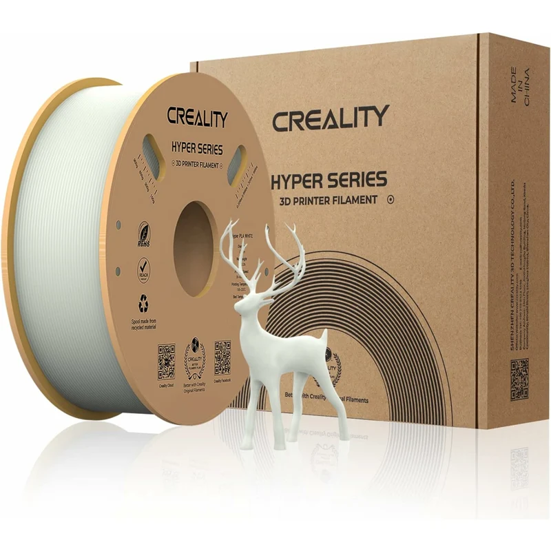 Creality - Filament pour imprimante 3D haute vitesse Hyper-PLA - 1,75 mm - Blanc