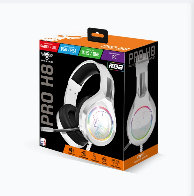 Casque gaming avec fil - Spirit of Gamer MIC-PH3SW2