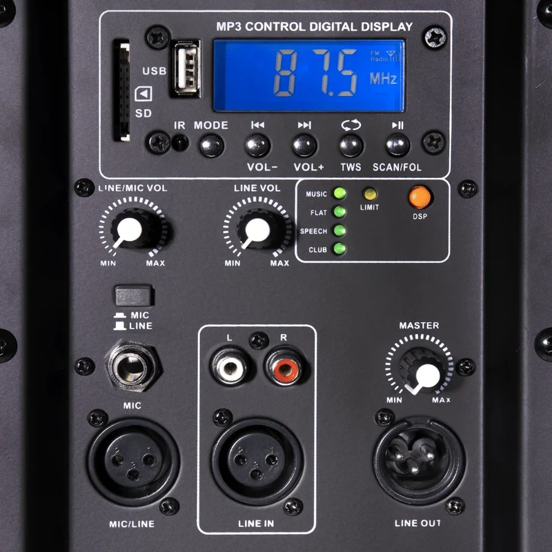 ENCEINTES PROFESSIONNELLES ACTIVES 280W EN 2 VOIES BASS-RÉFLEX