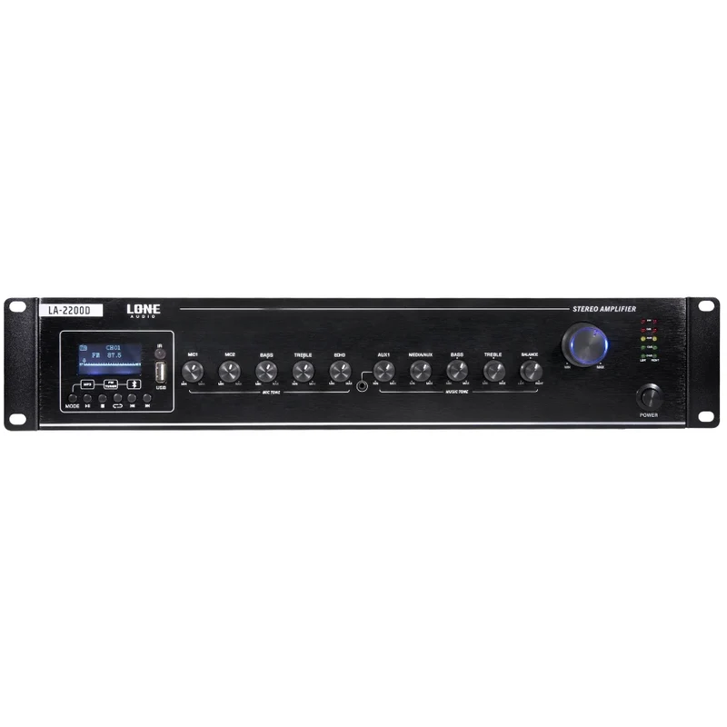 AMPLIFICATEUR MÉLANGEUR MULTIMÉDIA 2x200W EN 8 Ω