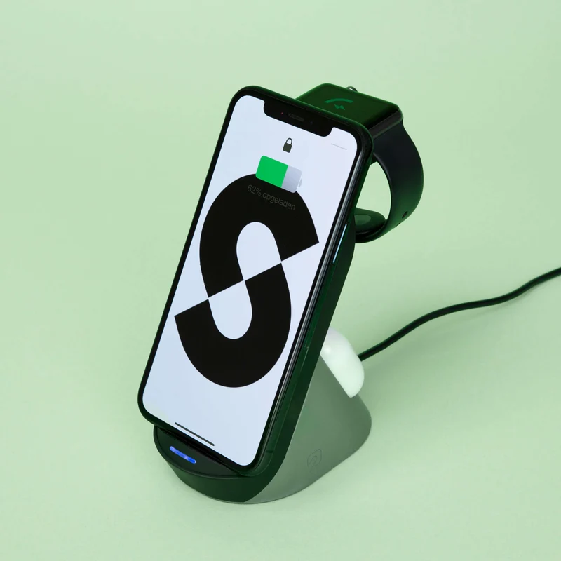 Smartphone, iWatch en Earpods 3-in-1 draadloze oplader