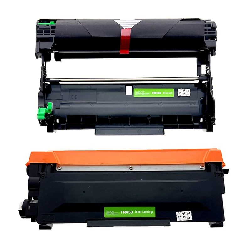 fuzion - Ensemble - Cartouche d'encre (toner) & Unité de tambour compatibles Brother TN450 & DR420, haut rendement, noir