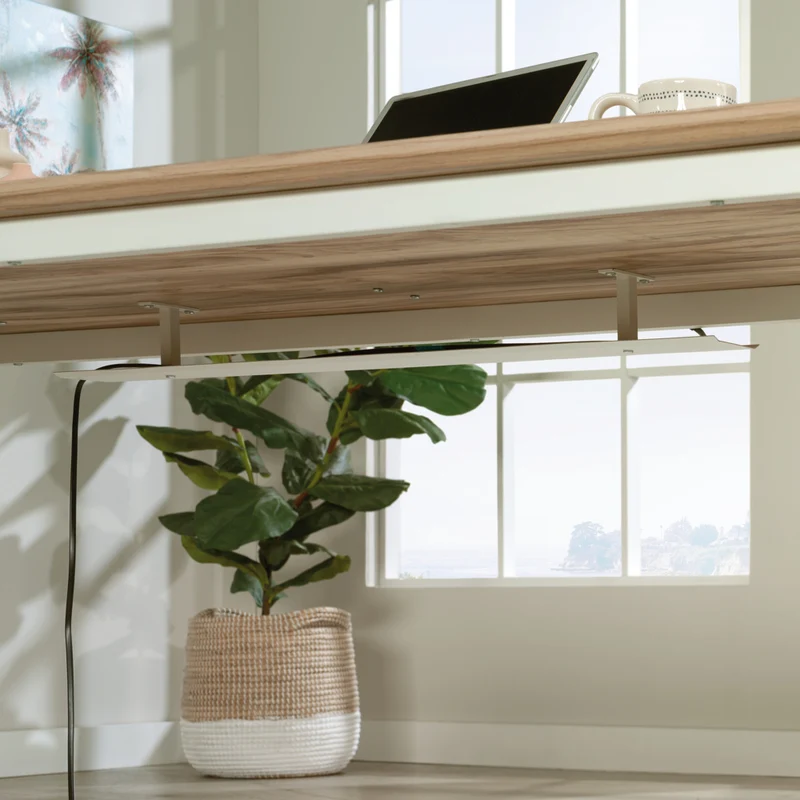 Sauder - 426479 La Collection Bergen Circle Goulotte de gestion des cordons - Blanc