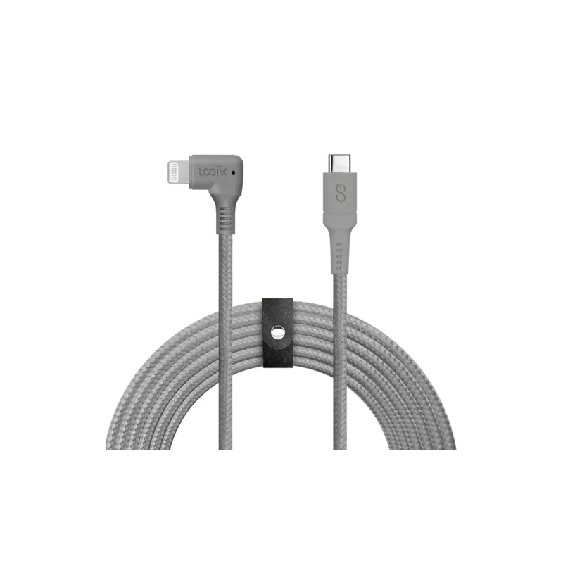 LOGiiX Piston Connect XL 90 USB-C to Lightning - 3M - Graphite Grey