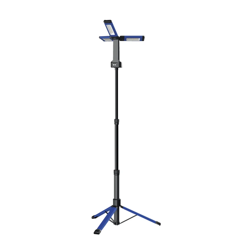 Energizer - Lampe de travail à DEL rechargeable à trois têtes de 2,000 lumens - Bleu/noir