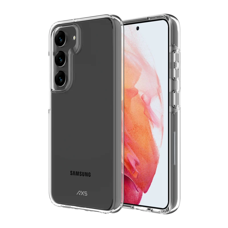 AXS - Crystal Shield etui fabrique avec du plastique recycle pour Samsung Galaxy S23+ - Transparent