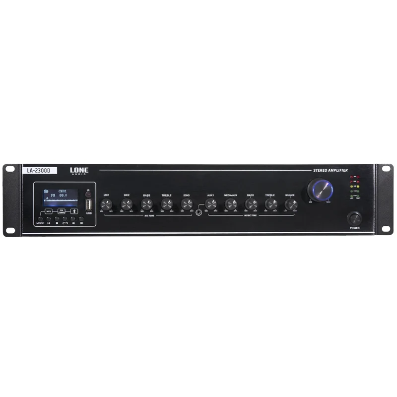 AMPLIFICATEUR MÉLANGEUR MULTIMÉDIA 2x300W EN 8 Ω