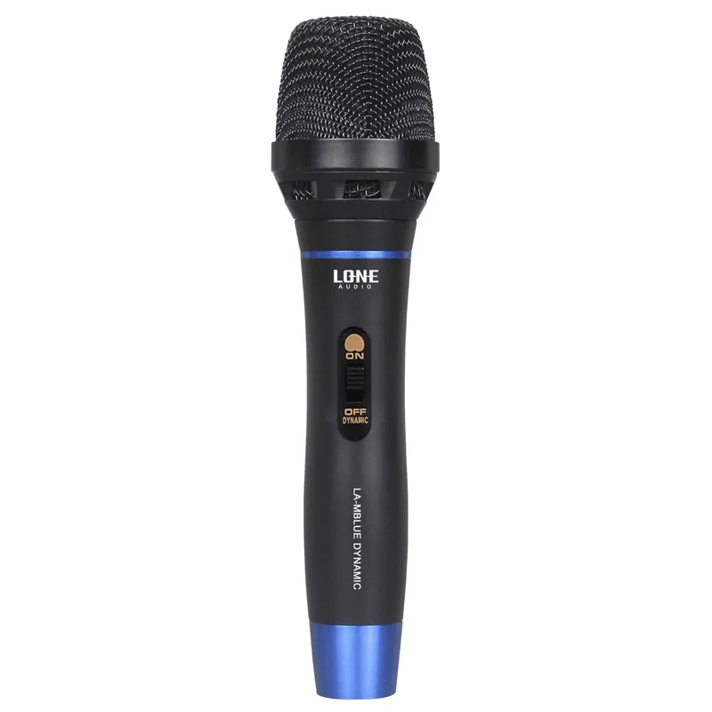 MICROPHONE DYNAMIQUE A MAIN FILAIRE BLEU