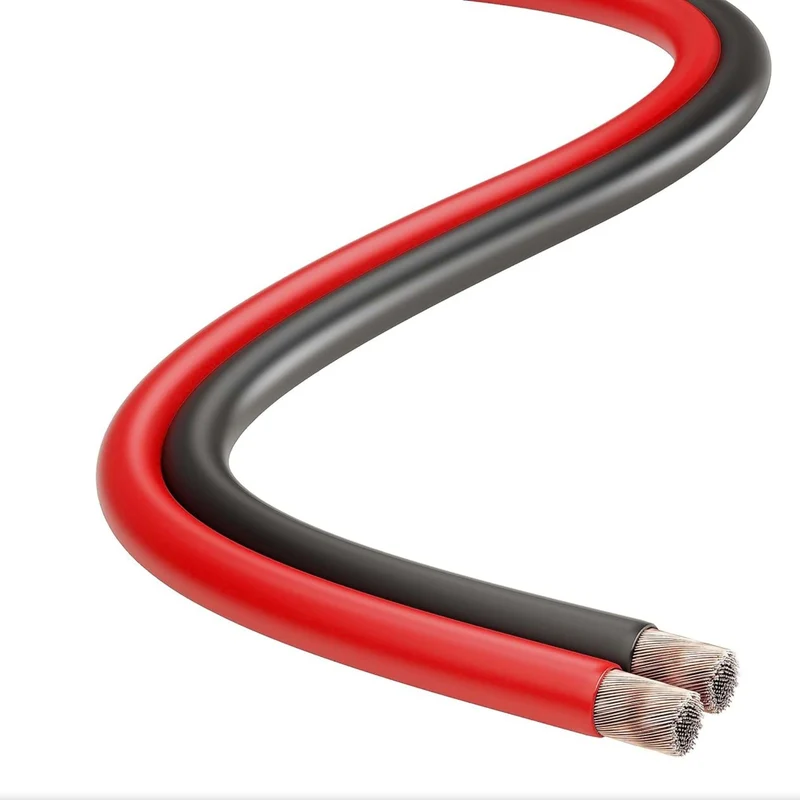 CABLE HAUT PARLEUR 2 x 0,75 mm x 100m ROUGE ET NOIR
