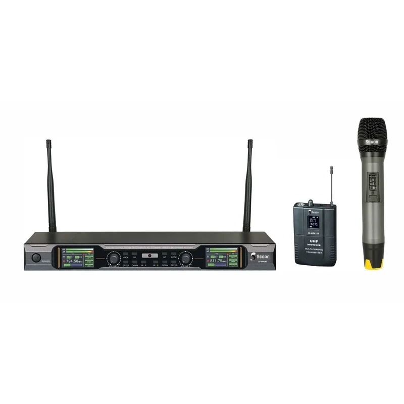 KIT MICROPHONE AVEC 1 MICRO MAIN, 1 MICRO CRAVATE ET 1 RÉCEPTEUR