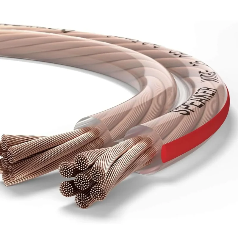 CABLE HAUT PARLEUR 2 x 4,0 mm x 100 m TRANSPARENT