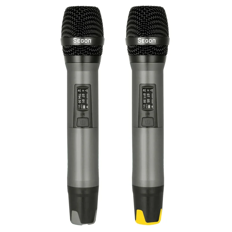 ENSEMBLE RÉCEPTEUR UHF AVEC 2 MICROPHONE MAIN ET BOITIER RÉCEPTEUR