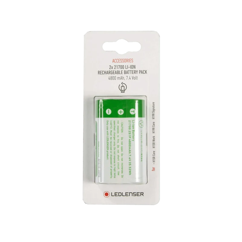 Ledlenser 2x21700 Rechargeable Battery Pack H15R H19R Li-ion