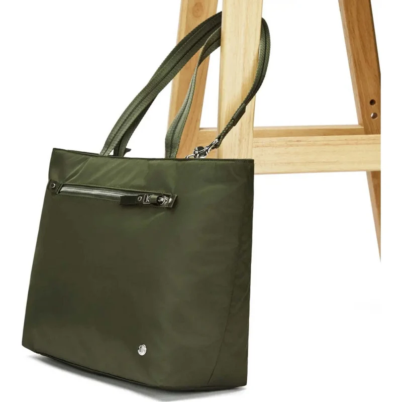 Pacsafe W Anti-Theft RFID Blocking Carryall 13" Laptop Tote Bag Olive
