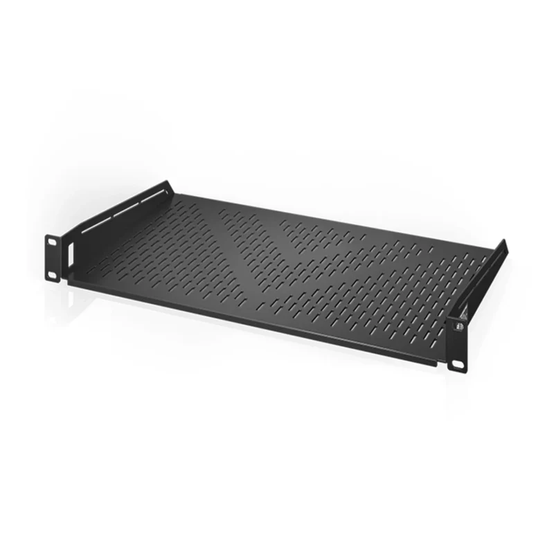 AC Infinity Vented Cantilever 1U Rack Shelf Steel Black 10 Inch