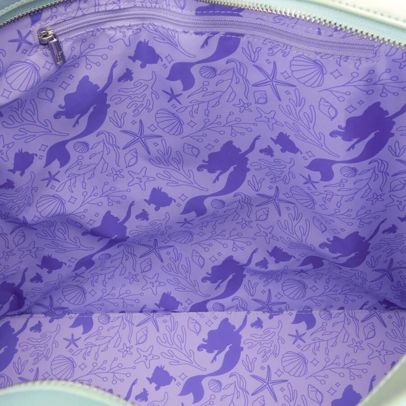 Loungefly Disney The Little Mermaid - Ariel and Flounder Tote Bag with Coin Bag
