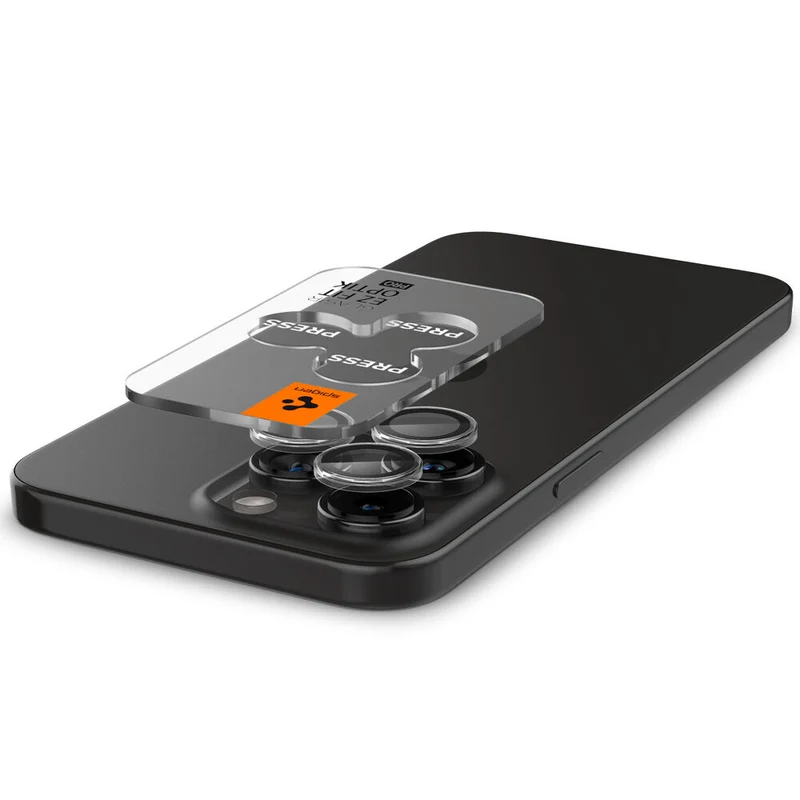SPIGEN EZ Fit Optik Pro 2PCS Glass Camera Lens Protector for iPhone 17 Pro/Max/16 Pro/Max/15 Pro/Max/14 Pro/Max (Clear)
