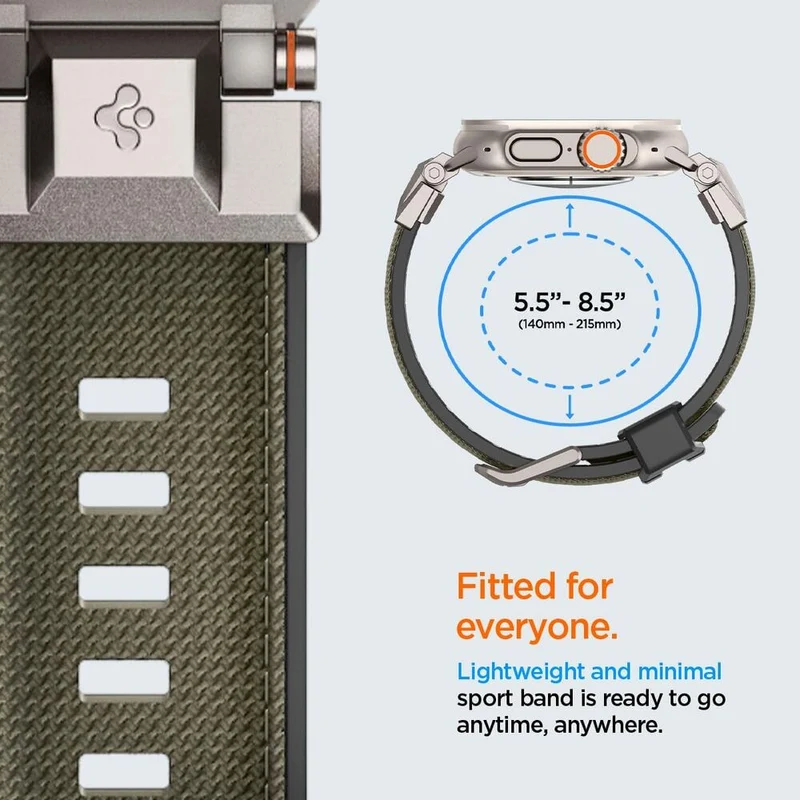 Spigen Apple Watch 49mm 46mm 45mm 44mm 42mm DuraPro Armor Wristband (Military Green)