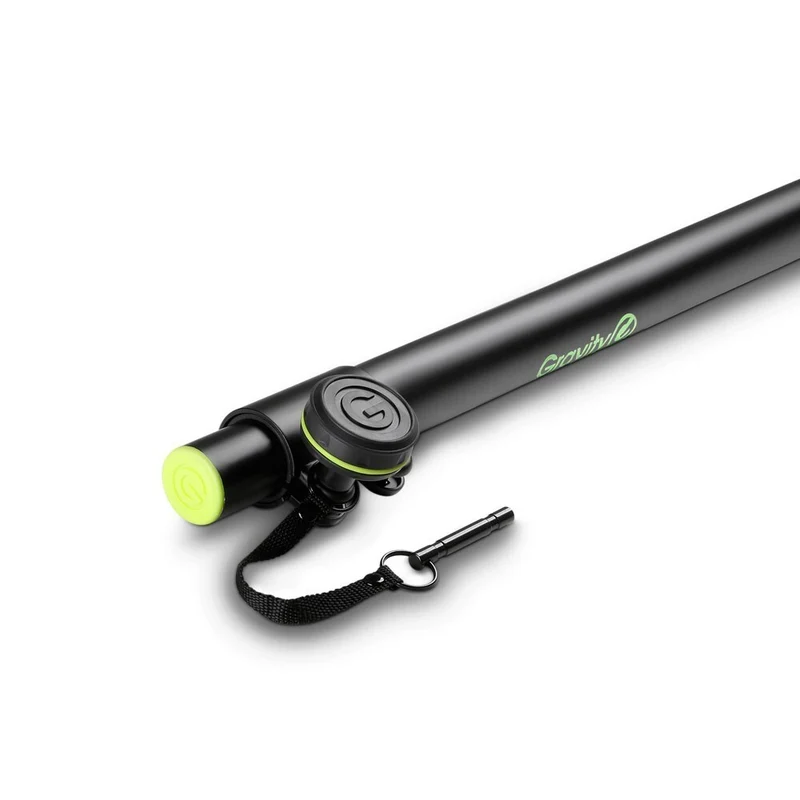 Gravity SP2342B Adjustable Steel Pole 35mm to M20 1800mm Mount For Speaker Black